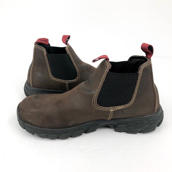 AVENGER Mens Flight Romeo Work Boots 7.5 Brown Leather Waterproof Alloy Toe EUC main image 8